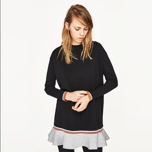 ZARA -Black Hem Dress NEW